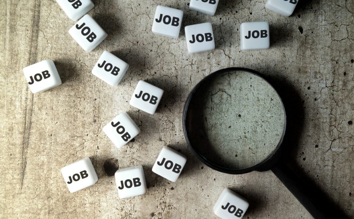 Magnifying,Glass,And,A,Bunch,Of,Small,Cubes,With,Jobs